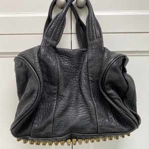 Alexander Wang Rocco Black Leather Studded Bag